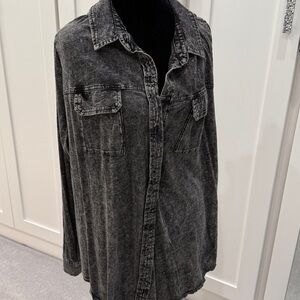 Rock & Republic Black Button Down Shirt